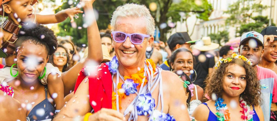 Colorful cultural celebration with diverse participants enjoying a lively festival in Houston.