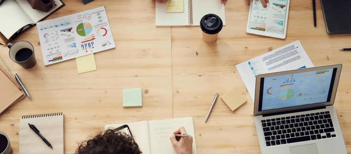 Neighborhood association team collaborating on management strategies.