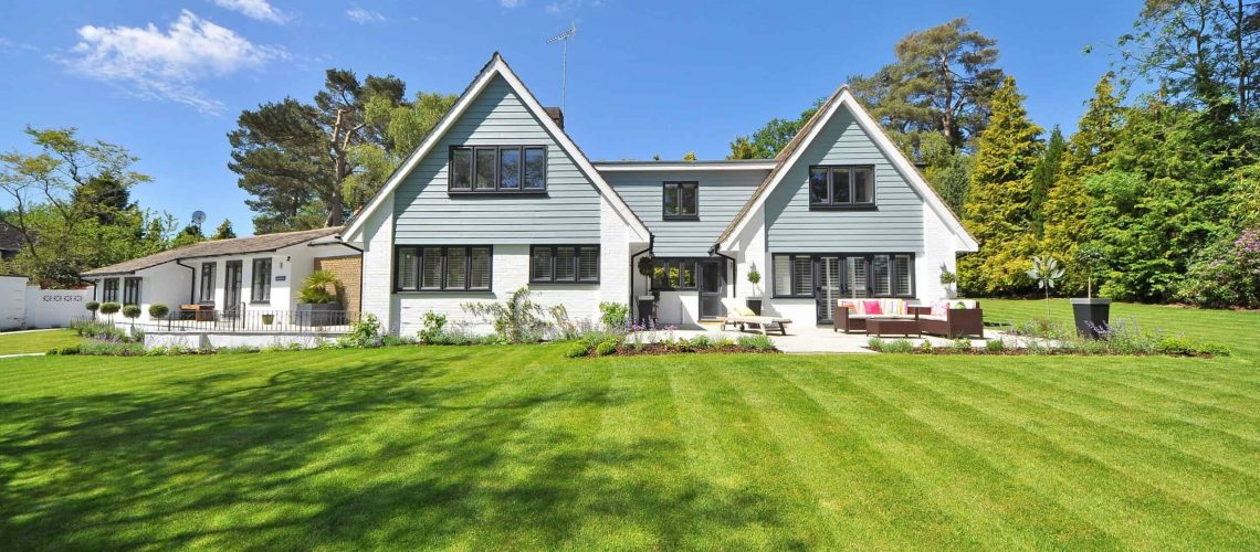 Spacious house in a master-planned community with lush green lawns and scenic surroundings.