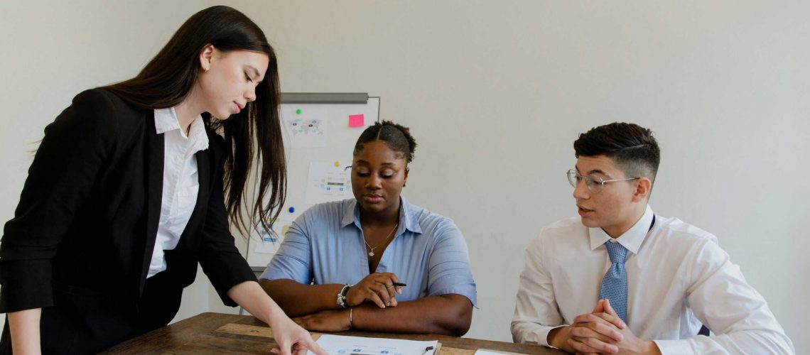 HOA committee members discussing community management strategies.